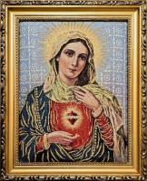 Opakowanie Obraz Haftowany Serce Maryi 27x22cm