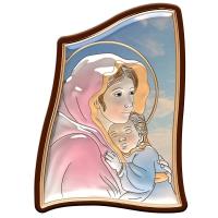 Opakowanie Obrazek srebrny Matka Boża z dzieciątkiem 7x5cm