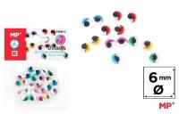 Opakowanie Oczy ruchome samoprzylepne kolorowe 6mm