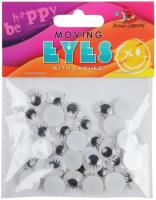 Opakowanie Oczy samoprzylepne 12mm czarno-białe 35szt
