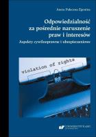 Okładka książki Odpowiedzialność za pośrednie naruszenie praw i...