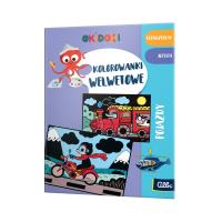 Opakowanie OKIDOKI Kolorowanka welurowa Pojazdy