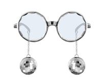 Opakowanie Okulary Disco srebrne