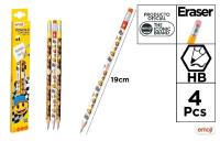 Opakowanie Ołówek Emoji HB 4szt