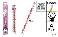 Opakowanie Ołówek Emoji Uni Punk HB 4szt