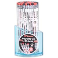 Opakowanie Ołówek trójkątny z gumką karty (60szt) PENMATE