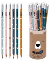 Ołówek z gumką Bebe Friends (36szt). Wydawca: INTERDRUK. SmakLiter.pl Opakowanie Ołówek z gumką Bebe Friends (36szt)