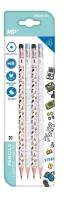 Ołówek z gumką HB 4szt. Wydawca: MP Main Paper. SmakLiter.pl Opakowanie Ołówek z gumką HB 4szt
