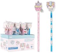 Ołówek z gumką HB Happy frends (24szt). Wydawca: MP Main Paper. SmakLiter.pl Opakowanie Ołówek z gumką HB Happy frends (24szt)