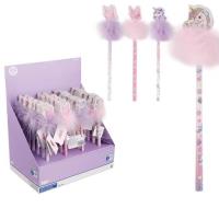 Ołówek z gumką HB Motyl&jednorożec (24szt). Wydawca: MP Main Paper. SmakLiter.pl Opakowanie Ołówek z gumką HB Motyl&jednorożec (24szt)