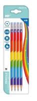 Ołówek z gumką HB Tęcza 4szt. Wydawca: MP Main Paper. SmakLiter.pl Opakowanie Ołówek z gumką HB Tęcza 4szt