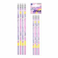 Ołówek z gumką HB Unicorn 4szt. Wydawca: Starpak. SmakLiter.pl Opakowanie Ołówek z gumką HB Unicorn 4szt