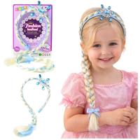 Opakowanie Opaska z warkoczem nieb wstążka Śnieżynka 50cm