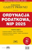 Ordynacja podatkowa, NIP 2025. Autor:   Praca zbiorowa. SmakLiter.pl Okładka książki Ordynacja podatkowa, NIP 2025