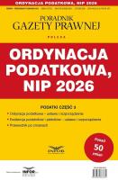 Okładka książki Ordynacja podatkowa, NIP 2026. Podatki