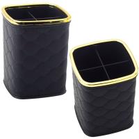 Opakowanie Organizer na pędzle 4 przegrody czarny 12x9,5cm