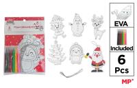 Opakowanie Ozdoby choinkowe do pokolorowania 6szt