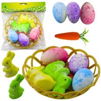 Ozdoby wielkanocne w koszyczku 6szt. Wydawca: Leantoys. SmakLiter.pl Opakowanie Ozdoby wielkanocne w koszyczku 6szt