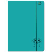 Paczka Teczka A4 z gumką Labrador turkus 5 sztuk. Wydawca: EV-Corp. SmakLiter.pl Opakowanie Paczka Teczka A4 z gumką Labrador turkus 5 sztuk