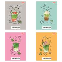 Opakowanie Paczka Zeszyt A4 32k.krata okładka laminowana Matcha Mood  mix 15 sztuk