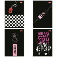 Opakowanie Paczka Zeszyt A5 60 k.linia okładka laminowana K-pop Vibes mix 10 sztuk