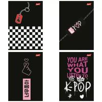 Opakowanie Paczka Zeszyt A5 60k.krata okładka laminowana K-Pop Vibes mix 10 sztuk