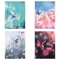 Opakowanie Paczka Zeszyt A5 96k.krata okładka laminowana Butterfly Meadow mix 10 sztuk