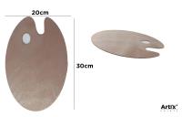 Opakowanie Paleta malarska okrągła drewniana 20x30cm