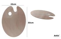 Opakowanie Paleta malarska okrągła drewniana 25x30cm