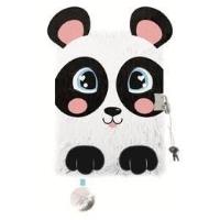 Opakowanie Pamiętnik z kłódką A5/96K 3D włochacz Panda
