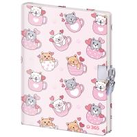 Opakowanie Pamiętnik z kłódką B6 Koty 60k. gładki