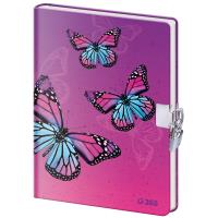 Opakowanie Pamiętnik z kłódką B6 Motyle 60k. gładki