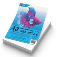 Papier A3 powlekany kredowany 100 ark.350g. Wydawca: Tobby. SmakLiter.pl Opakowanie Papier A3 powlekany kredowany 100 ark.350g