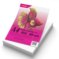 Papier A4 powlekany kredowany 100 ark.150g. Wydawca: Tobby. SmakLiter.pl Opakowanie Papier A4 powlekany kredowany 100 ark.150g