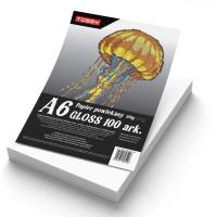 Papier A6 powlekany kredowany gloss 100 ark.150g. Wydawca: Tobby. SmakLiter.pl Opakowanie Papier A6 powlekany kredowany gloss 100 ark.150g