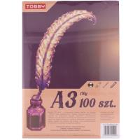 Papier Brystol 170g A3 100 ark.. Wydawca: Tobby. SmakLiter.pl Opakowanie Papier Brystol 170g A3 100 ark.