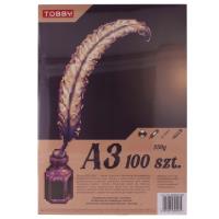 Papier Brystol 250g A3 100 ark.. Wydawca: Tobby. SmakLiter.pl Opakowanie Papier Brystol 250g A3 100 ark.