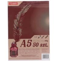 Papier Brystol 300g A5 50 ark.. Wydawca: Tobby. SmakLiter.pl Opakowanie Papier Brystol 300g A5 50 ark.