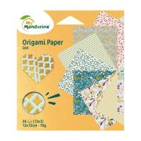 Opakowanie Papier origami ze złotym 12x12cm