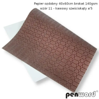 Papier ozdobny brokatowy 140g 40x60cm kawa 5ark. Wydawca: POLSIRHURT. SmakLiter.pl Opakowanie Papier ozdobny brokatowy 140g 40x60cm kawa 5ark