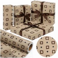 Opakowanie Papier ozdobny Kraftowe Kwadraty X-Strong 38cmx20m