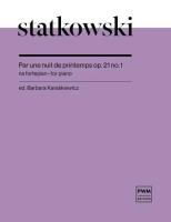 Okładka książki Par une nuit de printemps op.21 nuty na fortepian