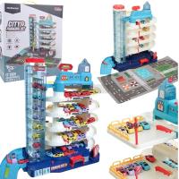 Parking pięciopiętrowy + 8 autek. Wydawca: Maksik. SmakLiter.pl Opakowanie Parking pięciopiętrowy + 8 autek