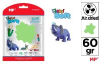 Pasta modelarska 60g żółto-zielona. Wydawca: MP Main Paper. SmakLiter.pl Opakowanie Pasta modelarska 60g żółto-zielona