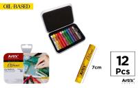 Pastele olejne 12 kolorów. Wydawca: Artix. SmakLiter.pl Opakowanie Pastele olejne 12 kolorów