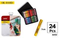 Pastele olejne 24 kolory. Wydawca: Artix. SmakLiter.pl Opakowanie Pastele olejne 24 kolory