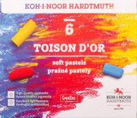 Pastele Toison D'or 6 kolorów. Wydawca: Koh-I-Noor. SmakLiter.pl Opakowanie Pastele Toison D'or 6 kolorów