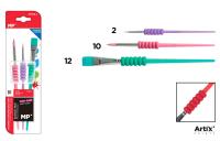 Pędzle dla dzieci z uchwytem z pianki kolor 3szt. Wydawca: Artix. SmakLiter.pl Opakowanie Pędzle dla dzieci z uchwytem z pianki kolor 3szt