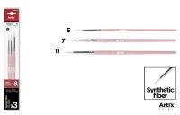 Pędzle syntetyczne 3szt. Wydawca: Artix. SmakLiter.pl Opakowanie Pędzle syntetyczne 3szt