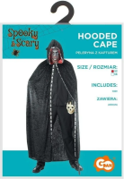 Opakowanie Peleryna z kapturem dla dorosłych czarna rozm.52